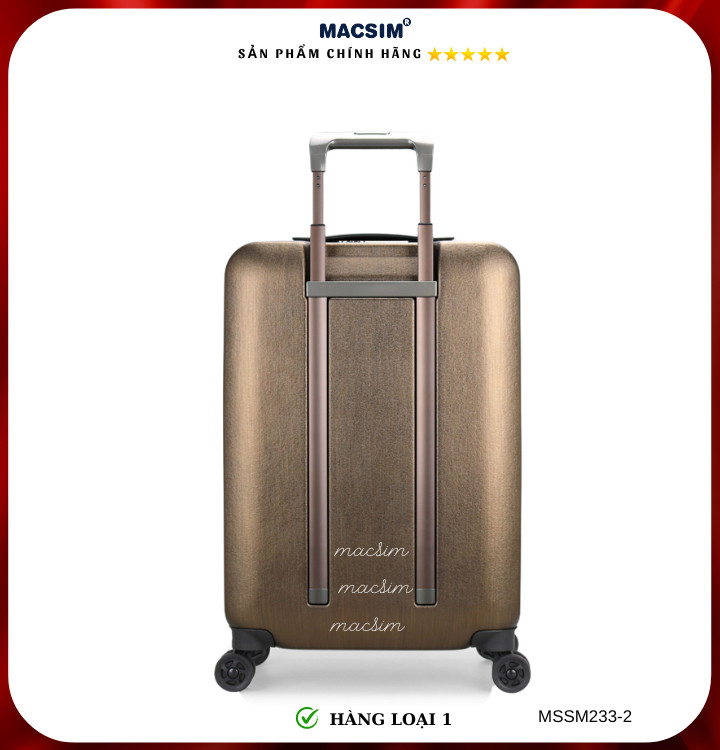 Vali cao cấp Macsim Smooire MSSM1233-2 cỡ 21 inch màu gold hàng loại 1