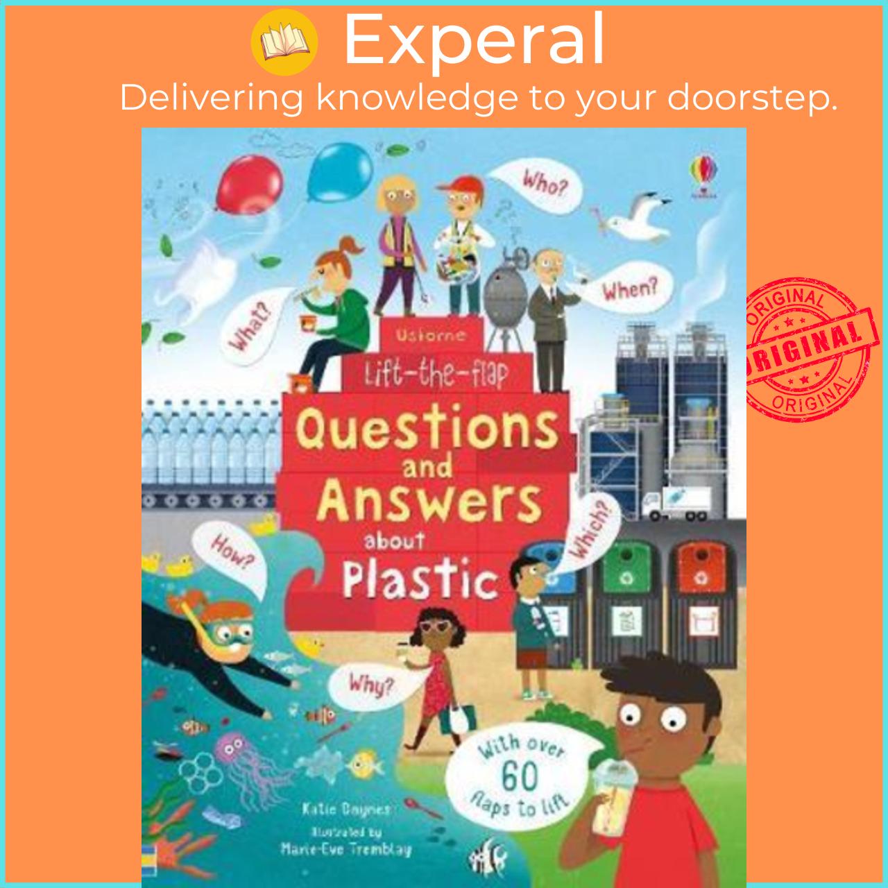 Sách - Lift-the-Flap Questions and Answers About Plastic by Katie Daynes (UK edition, paperback)