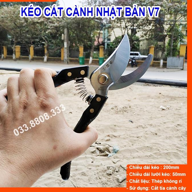 KÉO CẮT CÀNH NHẬT BẢN CÁN ĐEN - KÉO SẮC BỀN ĐẸP, KÉO CHUYÊN DÙNG CẮT TỈA