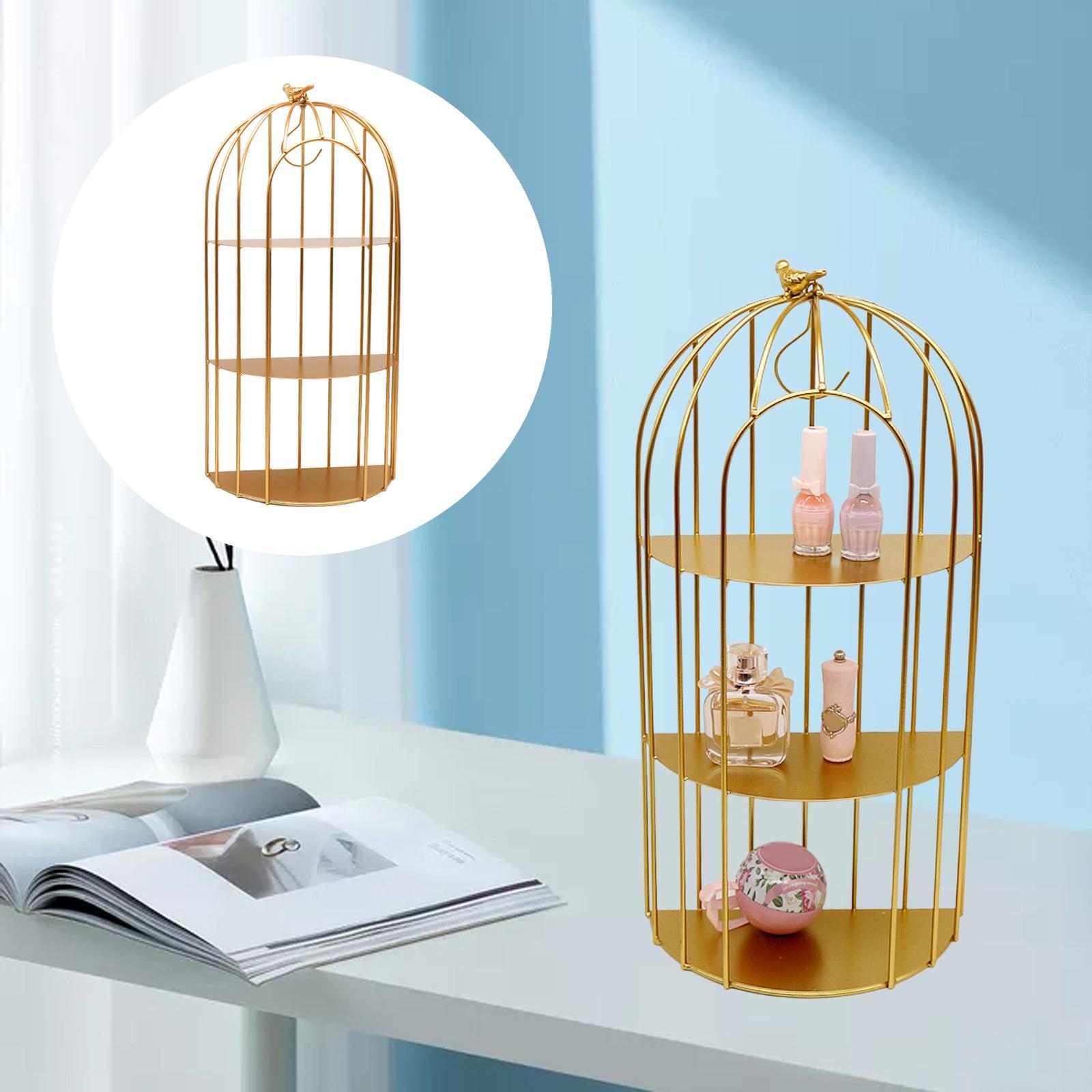 Rodeo Nordic Rack Storage Iron Luxury Bird Cage Organizer Stand Holder Vanity