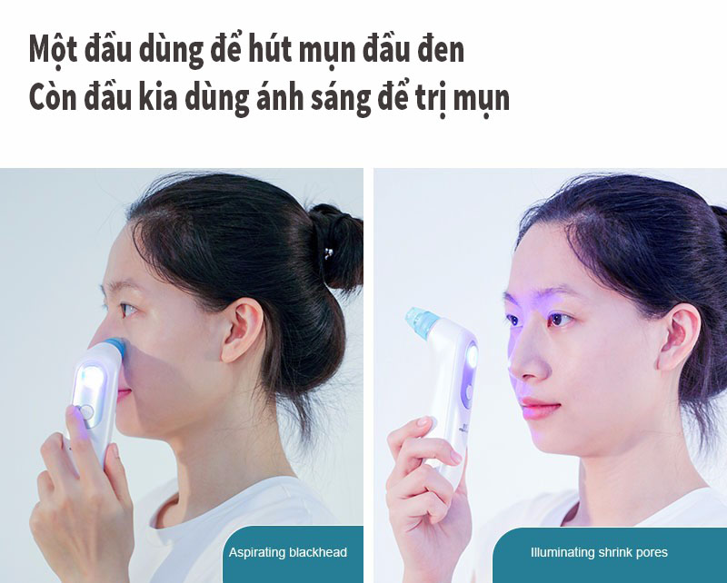 Máy  hút mụn trị mụn ánh sáng xanh blue-light KD8022