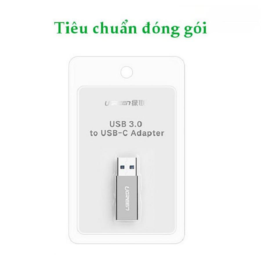 Đầu chuyển đổi USB 3.0 sang USB Type C Ugreen 30705 chính hãng - Hàng Chính Hãng