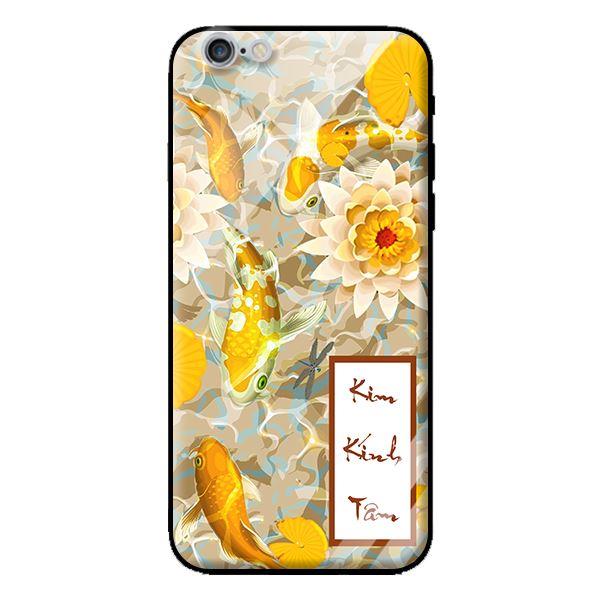 Ốp kính cường lực cho iPhone 6 Cá Koi  Kim - Hàng chính hãng