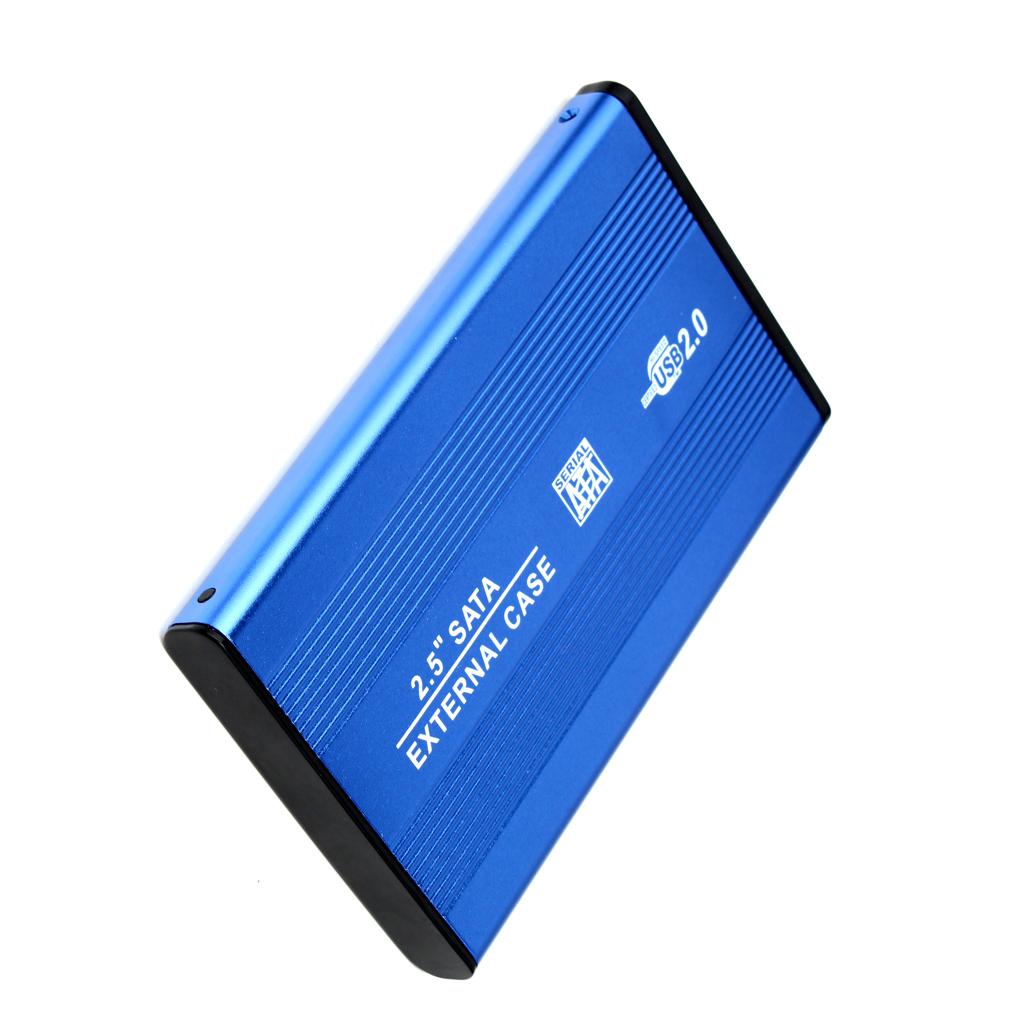 HDD External Case Hard Drive Enclosure 2.5in SATA USB2.0 Alluminium Red&Blue