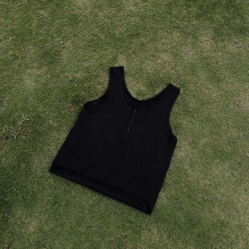 Áo BUTTON NECK TANKTOP VANBYVN