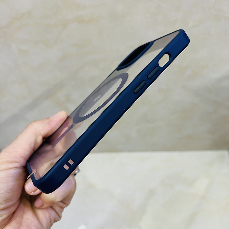 Ốp lưng dành cho iPhone 13 Likgus trong viền màu hỗ trợ sạc không dây- Hàng chính hãng