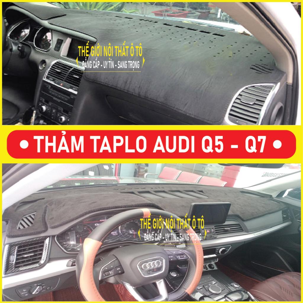 Thảm taplo audi A6 đời 2008 da cacbon,da vân gỗ, tuyết nhung chống nắng cao cấp mới nhất
