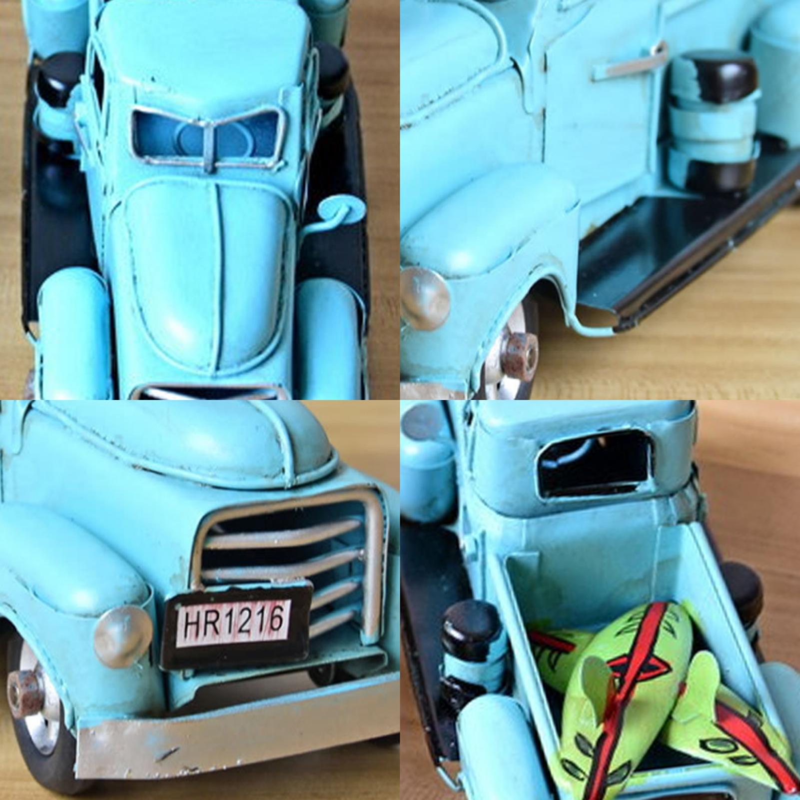 Xe tải đồ chơi bằng kim loại để trang trí, làm quà tặng phong cách cổ điển