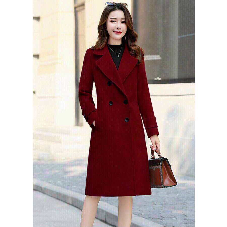 Áo Khoác Dạ Cổ Vest Dáng Dài