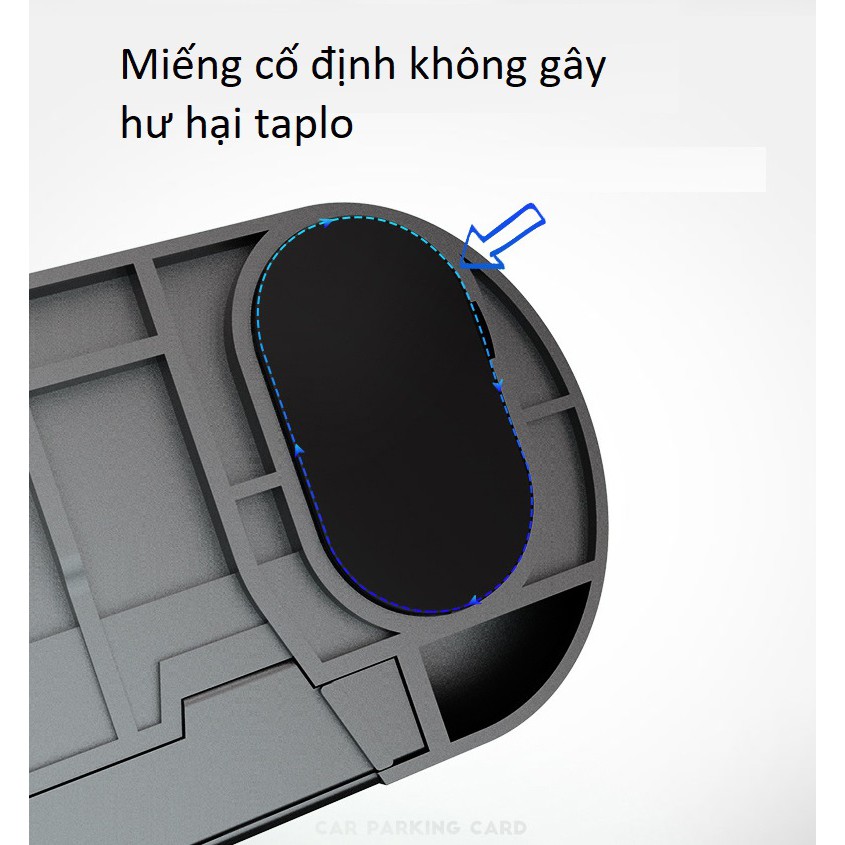 Hộp bảng số điện thoại kiêm giá đỡ gắn taplo ô tô