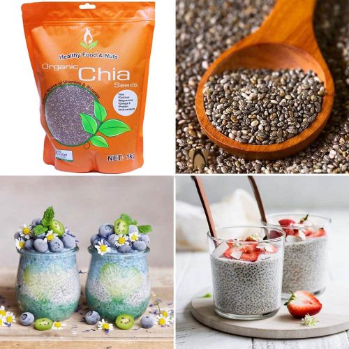 Hạt chia hữu cơ Healthy Food & Nuts Organic Chia Seed 500g của Úc