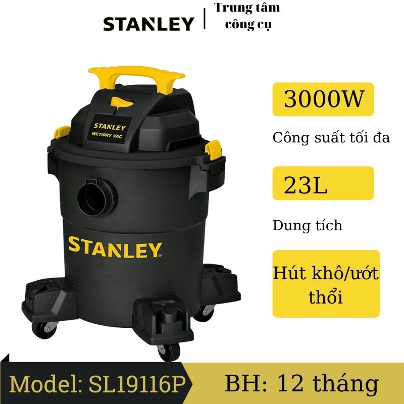 Máy Hút Bụi Công Nghiệp Hút Khô Và Ướt USA Stanley SL19116P - Hàng Chính Hãng