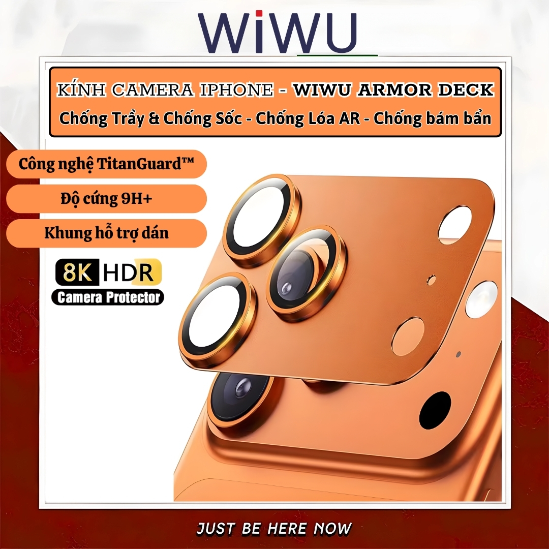 Kính Cường Lực Camera Full Viền cho iPhone 17 Pro Max / 17 Pro TitanGuard + AR Anti-Reflection WIWU Armor Deck - Viền nhôm kính hàng không, AR Chống lóa, Chống trầy, độ cứng 9H+, Siêu nét 8K, Không làm giảm chất lượng ảnh - Hàng nhập khẩu