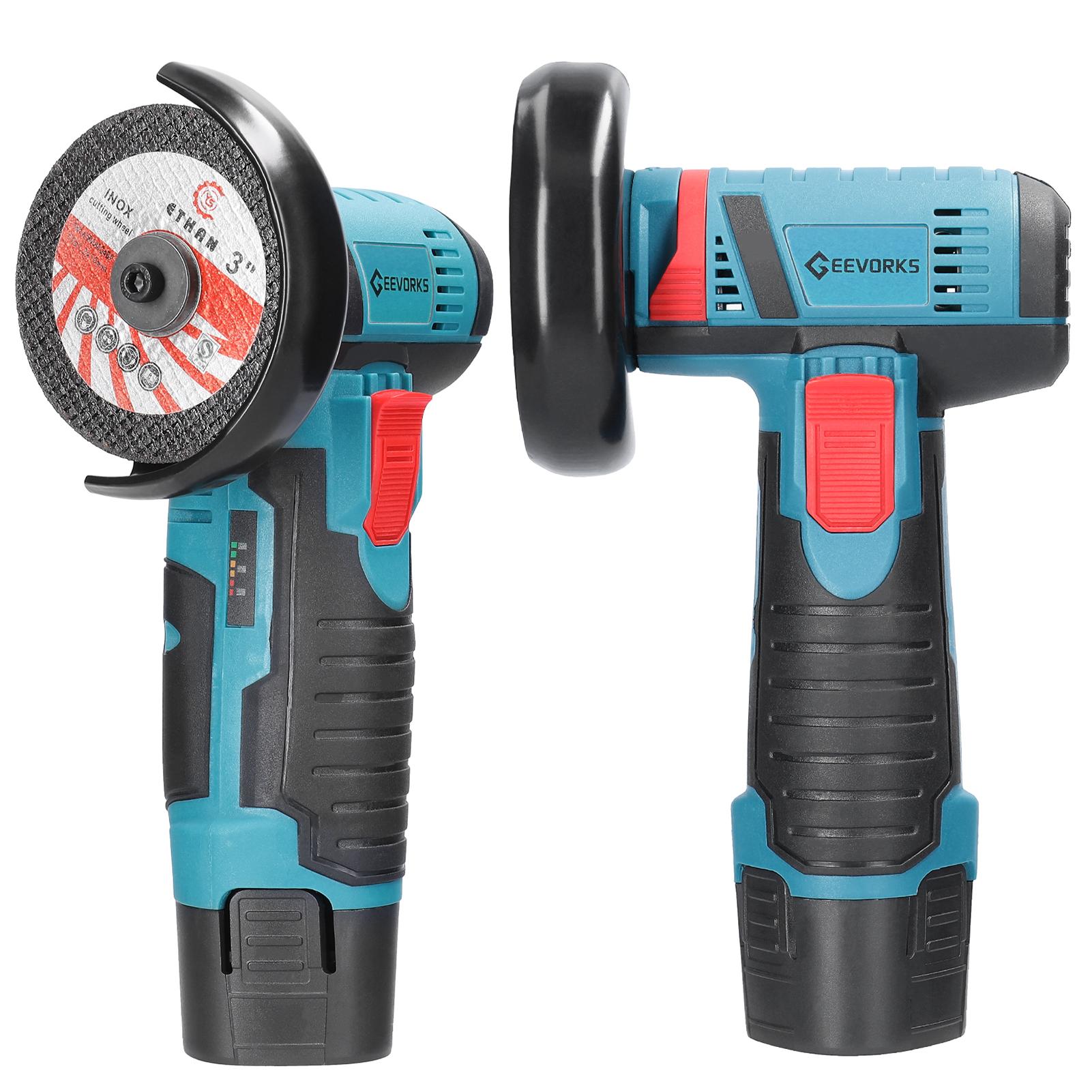 12 V 19500rpm Electric Grinding Tool Multifunctional Angle Grinder Handheld Cutter for Cutting Polishing Ceramic Tile Wood Stone Steel