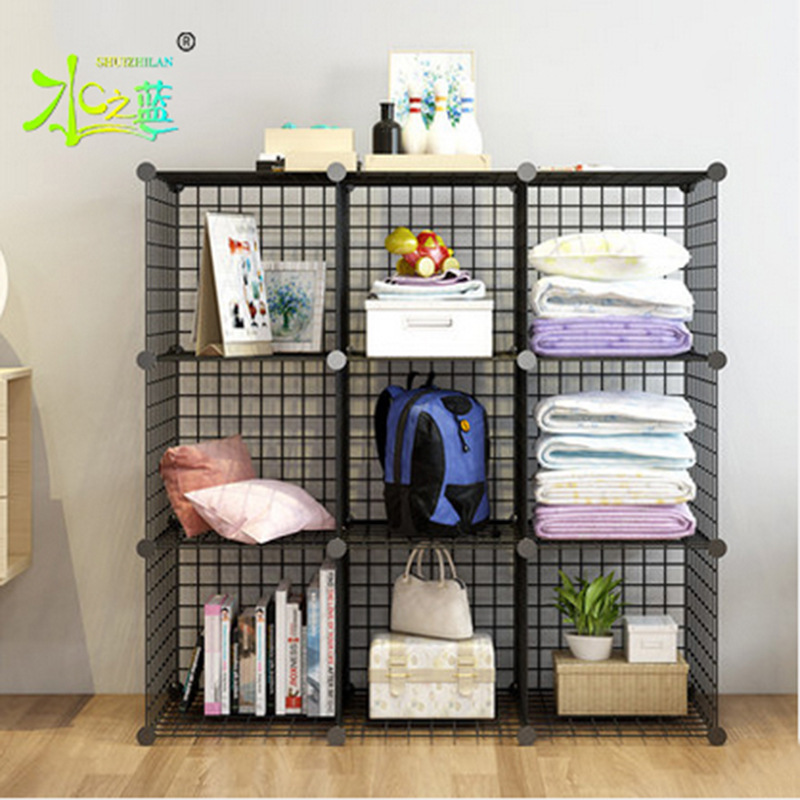 Tủ Lưới Lắp Ghép 9 Ô Màu Đen Lắp Kiểu 3x3 (111 x 111 x 37 cm)