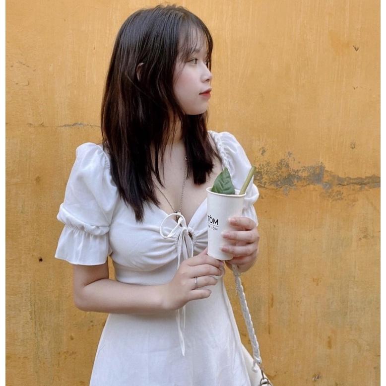 Đầm rút ngực linen bigsize