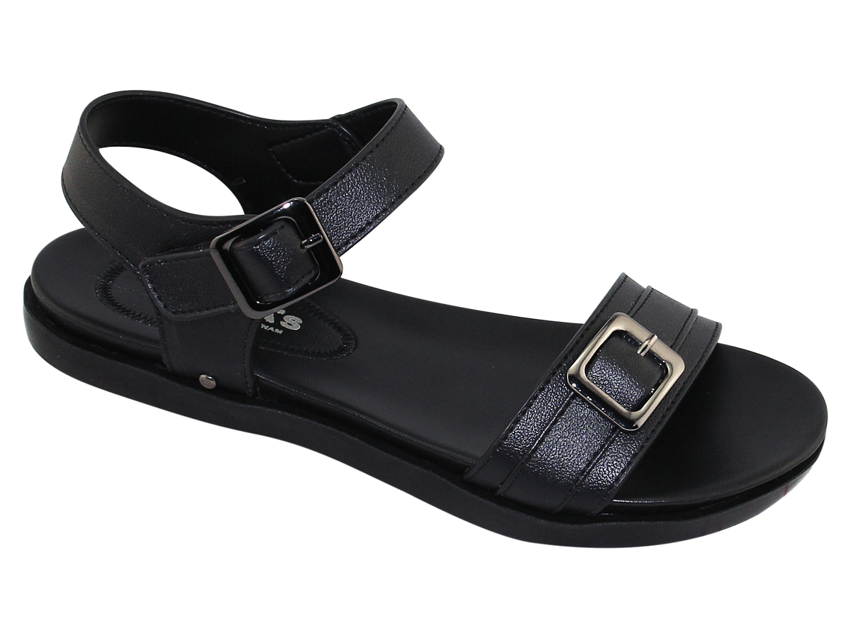 Sandal đế bằng nữ Bita's SYN.239 (Đen + Trắng + Vàng bò + Xám)
