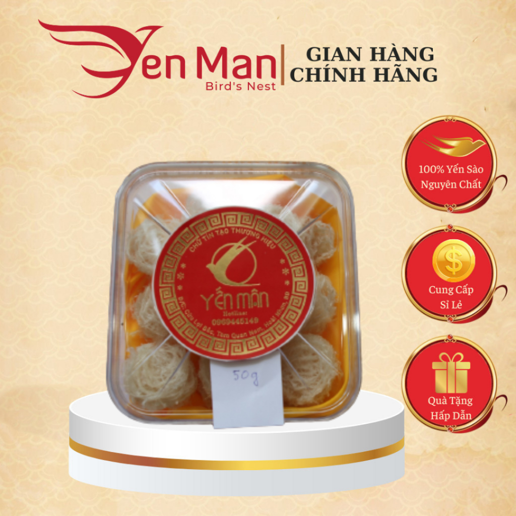 Yến Sào Tinh Chế Sạch Lông Sợi Dài Hộp 50g – Shop Yến Mân