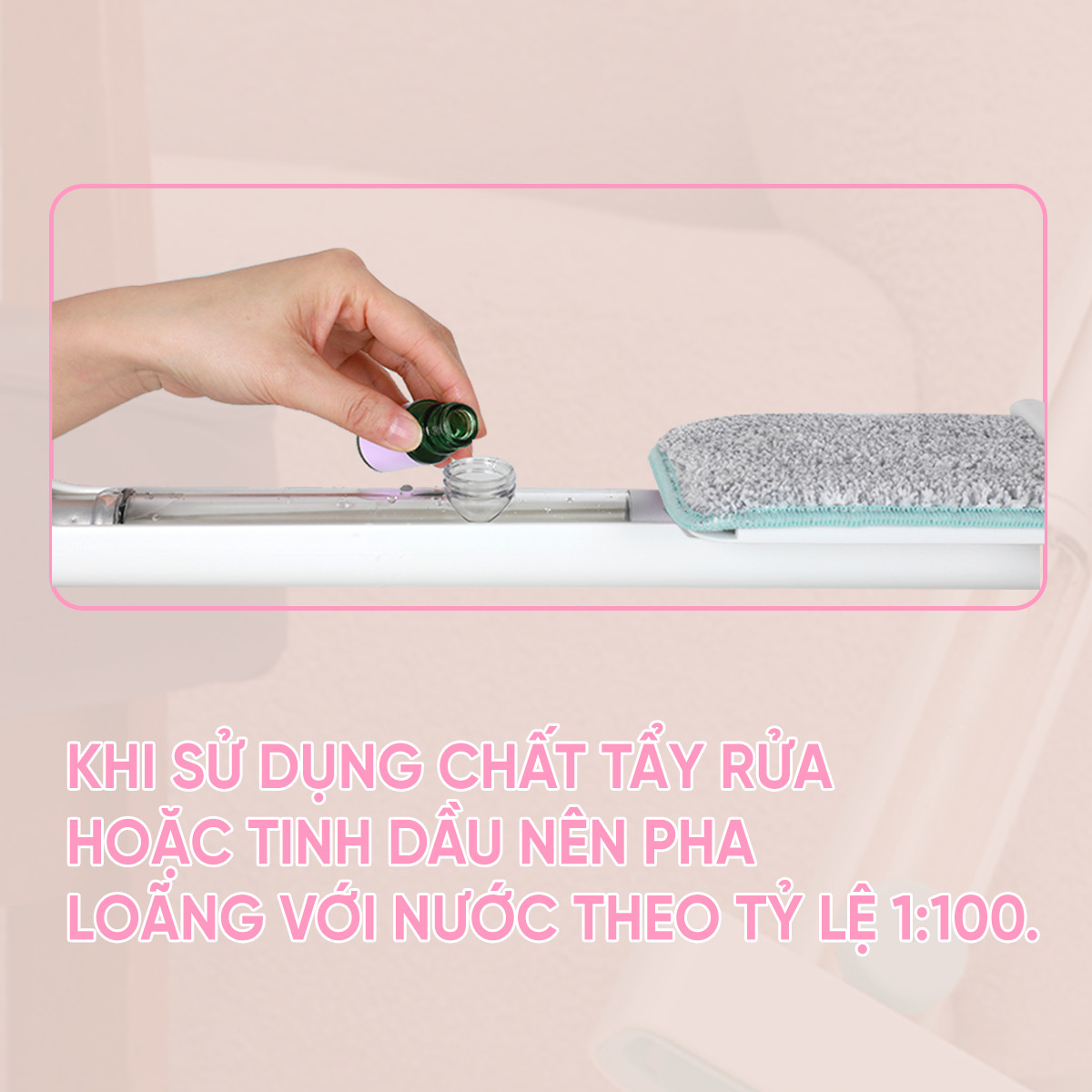 Cây Lau Nhà MyJae Sợi Microfiber Tự Vắt Phun Sương Xoay 360 Độ Thông Minh 138cm