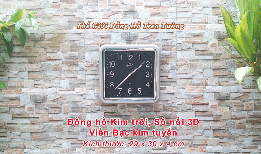 Đồng hồ Eastar Viền Bạc kim tuyến, Số nổi Ánh kim
