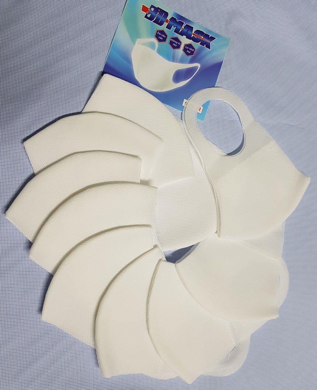 Set 10 cái khẩu trang 2 lớp vải không dệt dành cho nam nữ - giặt lại dùng được nhiều lần