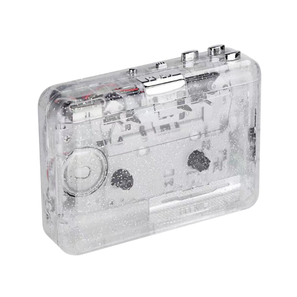 Transparent Cassette Player Cassette to MP3 Converter for Entertainment  Compact  Compact Vintage Cassette Tape Player