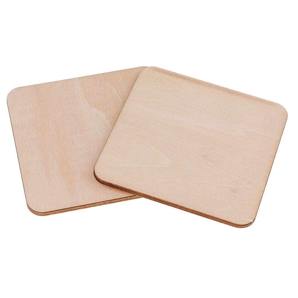 20Pcs Unfinished Wood Tags Wooden Blank Plaque DIY Pyrography Modeling 80mm