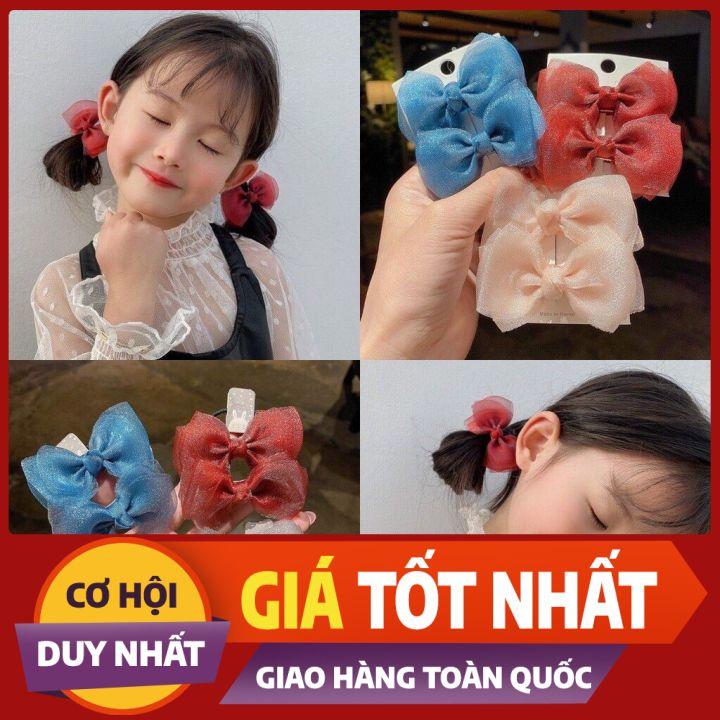 SET2- KẸP TÓC VẢI OR.GANZA LẤP LÁNH SIÊU CƯNG CHO BÉ - NUNAM SHOP