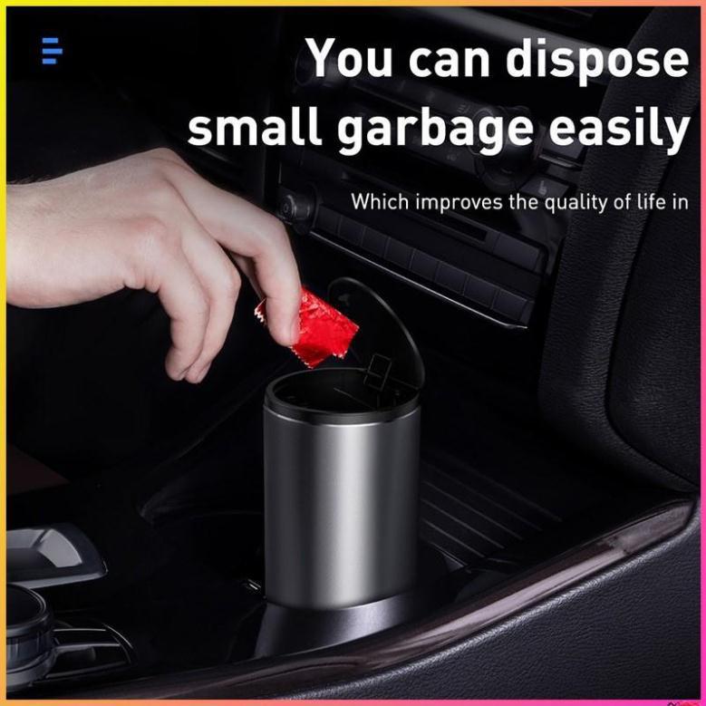 Thùng chứa rác Mini tiện dụng Baseus Gentleman Style dùng trên xe hơi hoặc bàn làm việc -Hàng Chính Hãng