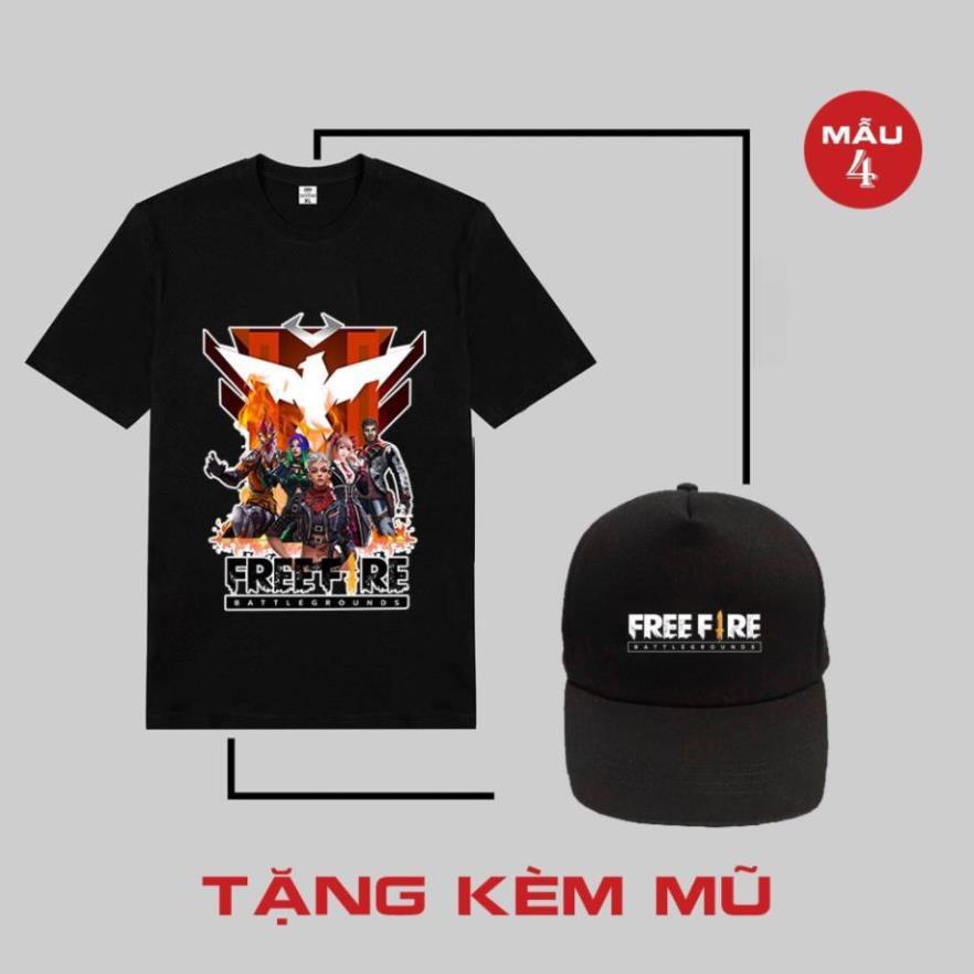 SIÊU HÓT - BST Áo FREE FIRE mẫu HOT nhất️TẶNG KÈM MŨ FFÁo thun game in hình Free Fire cực chất / áo cực chất