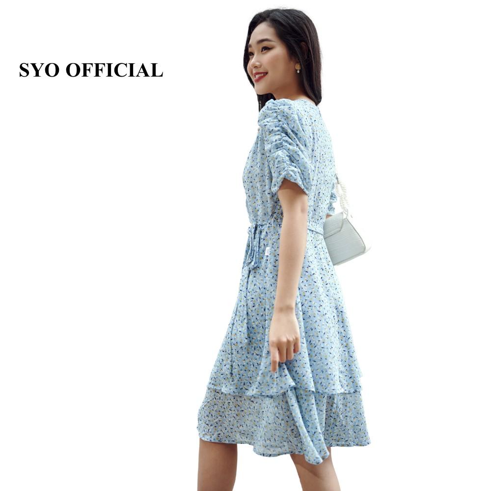 Đầm xòe 2 tầng cổ chéo SYO D4007-21