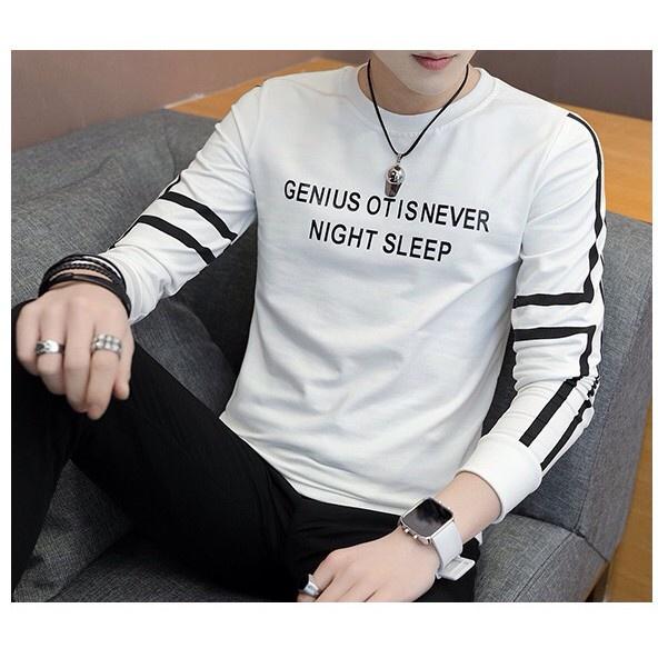 Áo Thun Nam Dài Tay Cổ Tròn In Chữ AT03 Skymen fashion