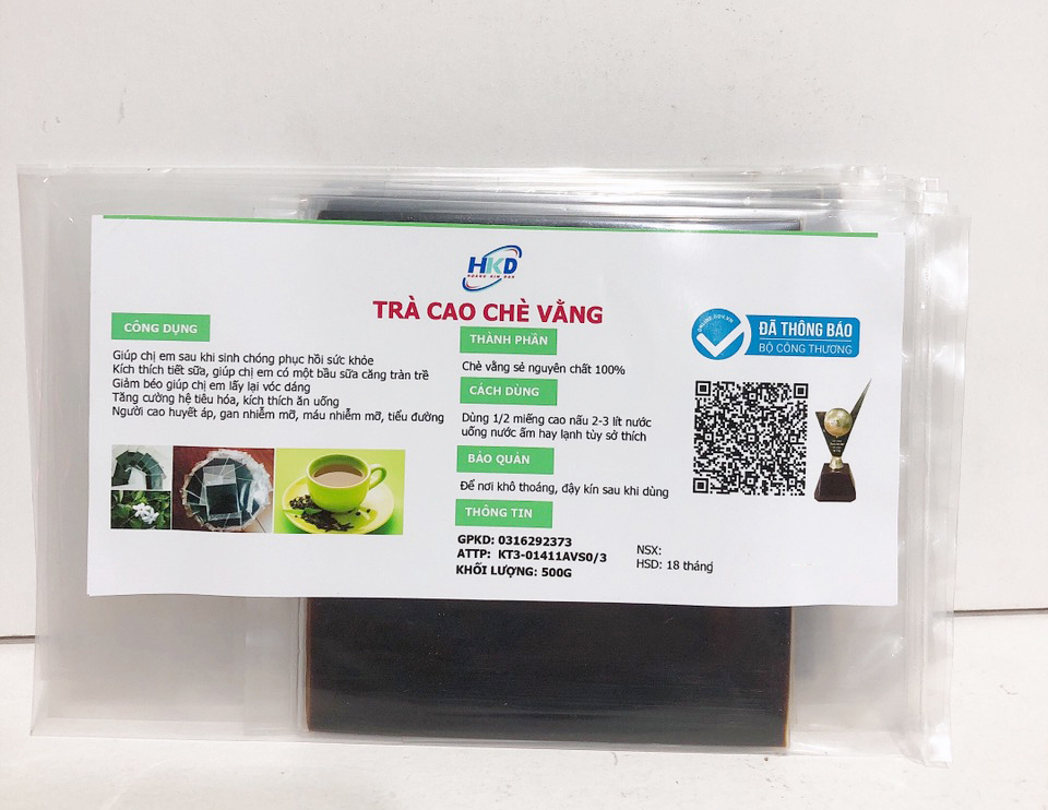 Cao chè vằng sẻ lá nhỏ  - Loại cao cấp giảm cân lợi sữa -  500gr được 25 miếng