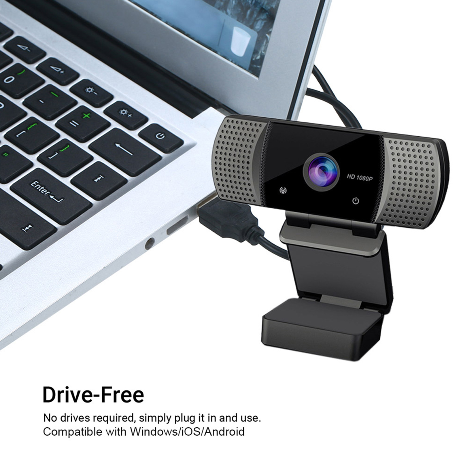 Webcam USB Góc Rộng Full HD 1080p USB2.0 Không Có Ổ Đĩa Với Mic Web Cam Cho Hội Nghị Trực Tuyến Phát Trực Tiếp Trên Máy Tính Xách Tay