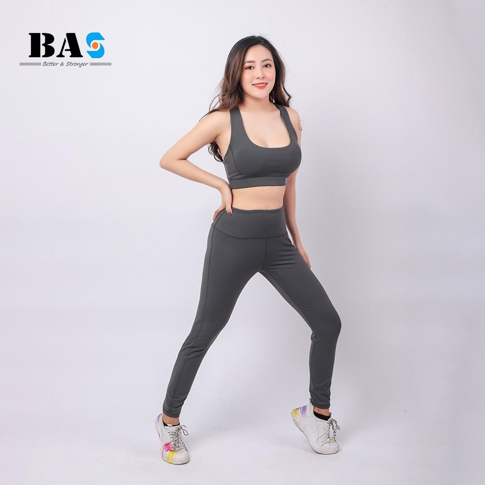 Set đồ tập gym yoga aerobic bra xoắn lưng cá tính phối legging nâng mông - S40023