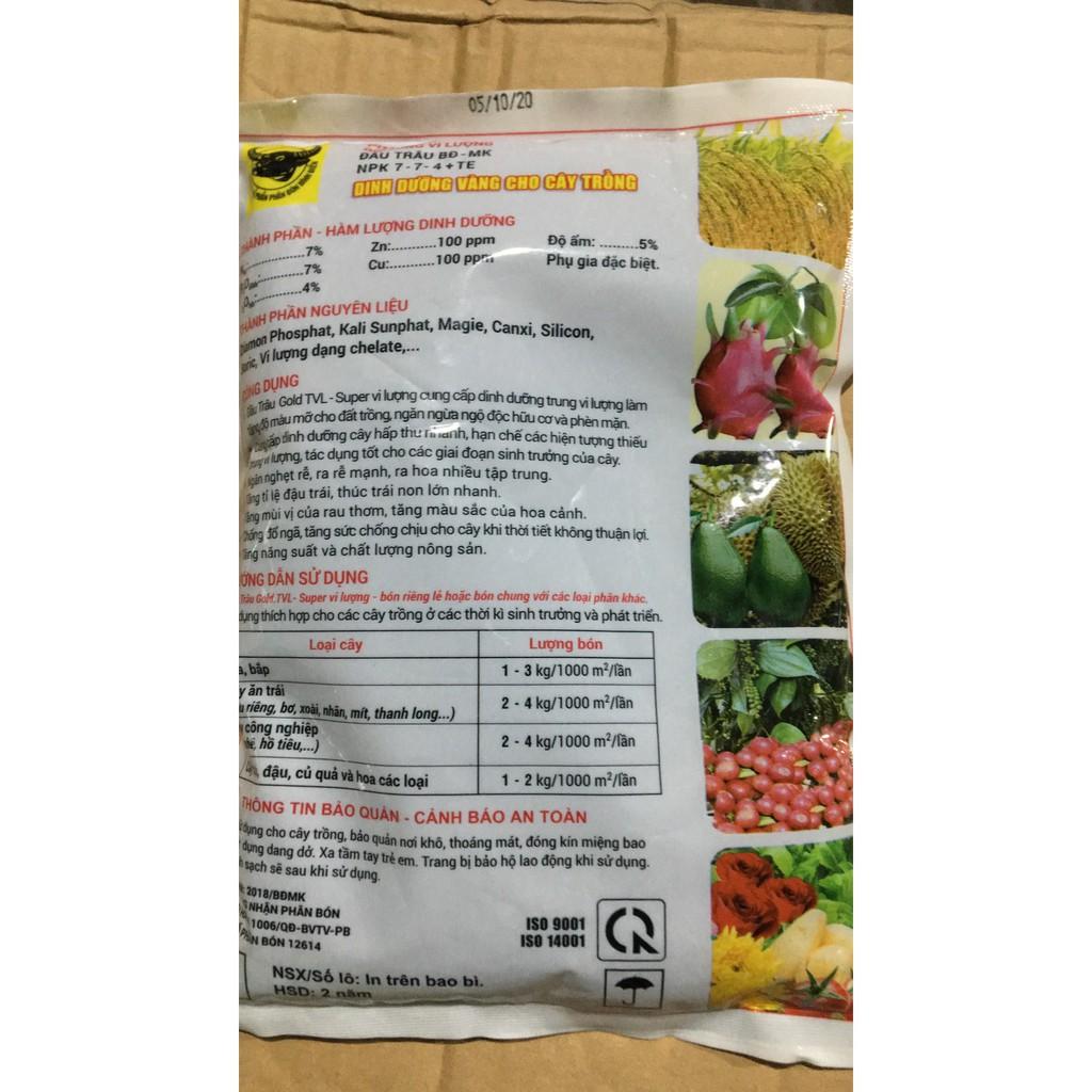 Phân bón đầu trâu TVL siêu vi lượng gói 1kg