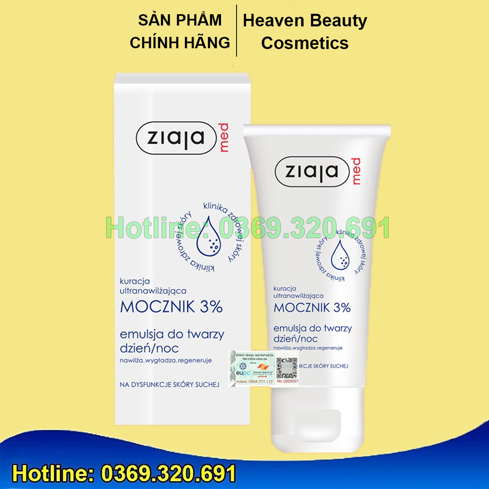 Nhũ tương dưỡng ẩm Ziaja ure 3% - Ziaja Med Mocznik 3% Ure  50ml