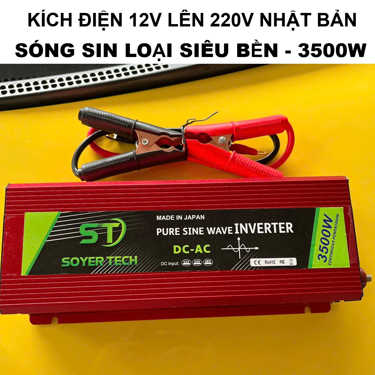 Bộ Kích Điện Sóng Sin Chuẩn 12V-220V – 3500W Nhật Bản Inverter , Loại Xịn, Siêu Bền, ĐÈN TRANG TRÍ , ĐỒNG HỒ TREO TƯỜNG