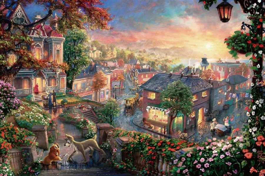 Tranh ghép hình 1000 mảnh bằng giấy Jigsaw Puzzle hình THỊ TRẤN BÌNH YÊN, kích thước 75cm*50cm, mã số STN-TG036