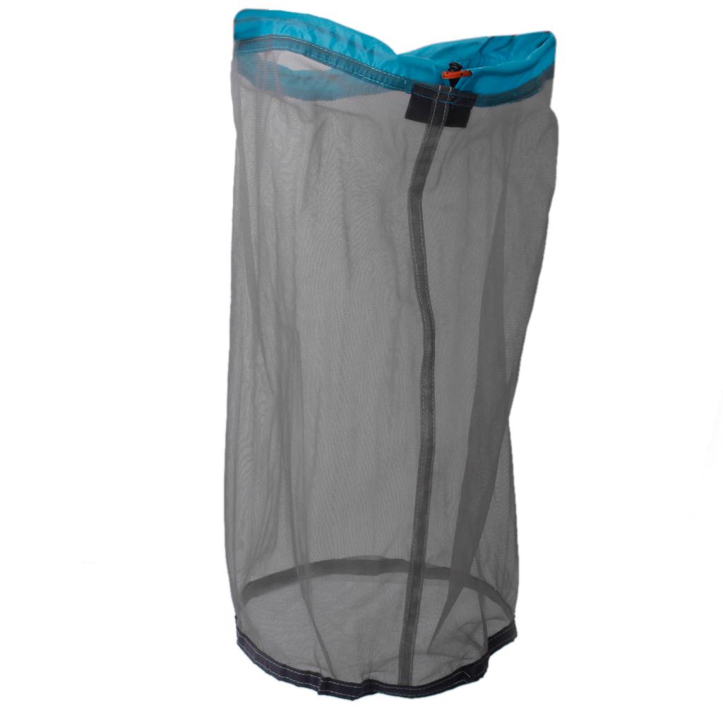 2 Pieces Mesh Drawstring Bag Mesh Stuff Sack for Camping Outdoor Sports S+XL
