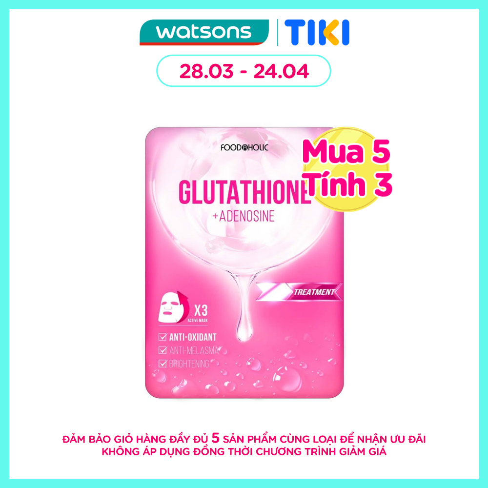 Mặt Nạ Foodaholic Glutathione Dưỡng Trắng, Đều Màu Da Glutathione Ample Mask 23ml