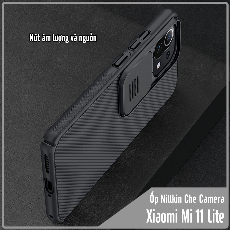 Ốp lưng cho Xiaomi Mi 11 Lite Nillkin CamShield che camera - Hàng Nhập Khẩu