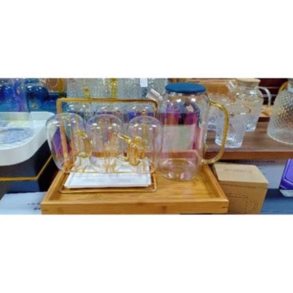 Bộ bình cốc thủy tinh 7 sắc