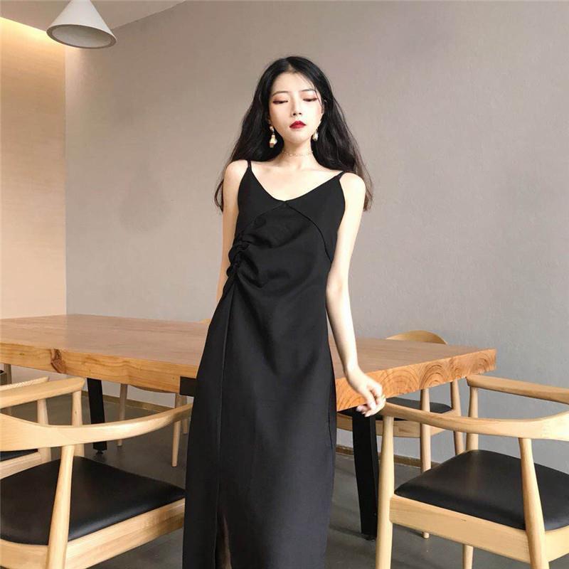 Váy Nữ, Đầm Nữ Cổ V Cách Điệu Dáng Dài Xẻ Tà Cực Xinh - Điệu Đà Sang Chảnh JD35