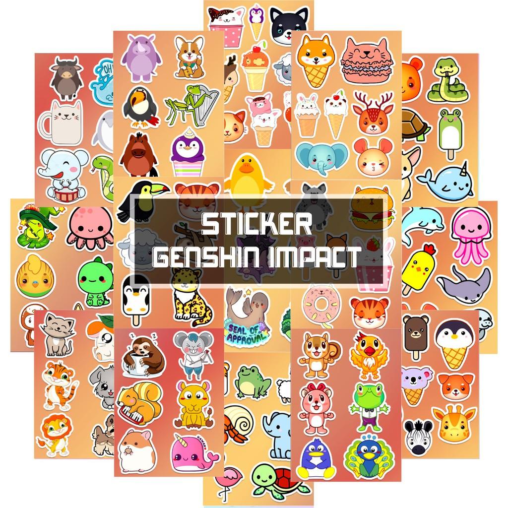 Hình Dán Game Genshin Impact Trang Trí Xe Máy , Điện Thoại