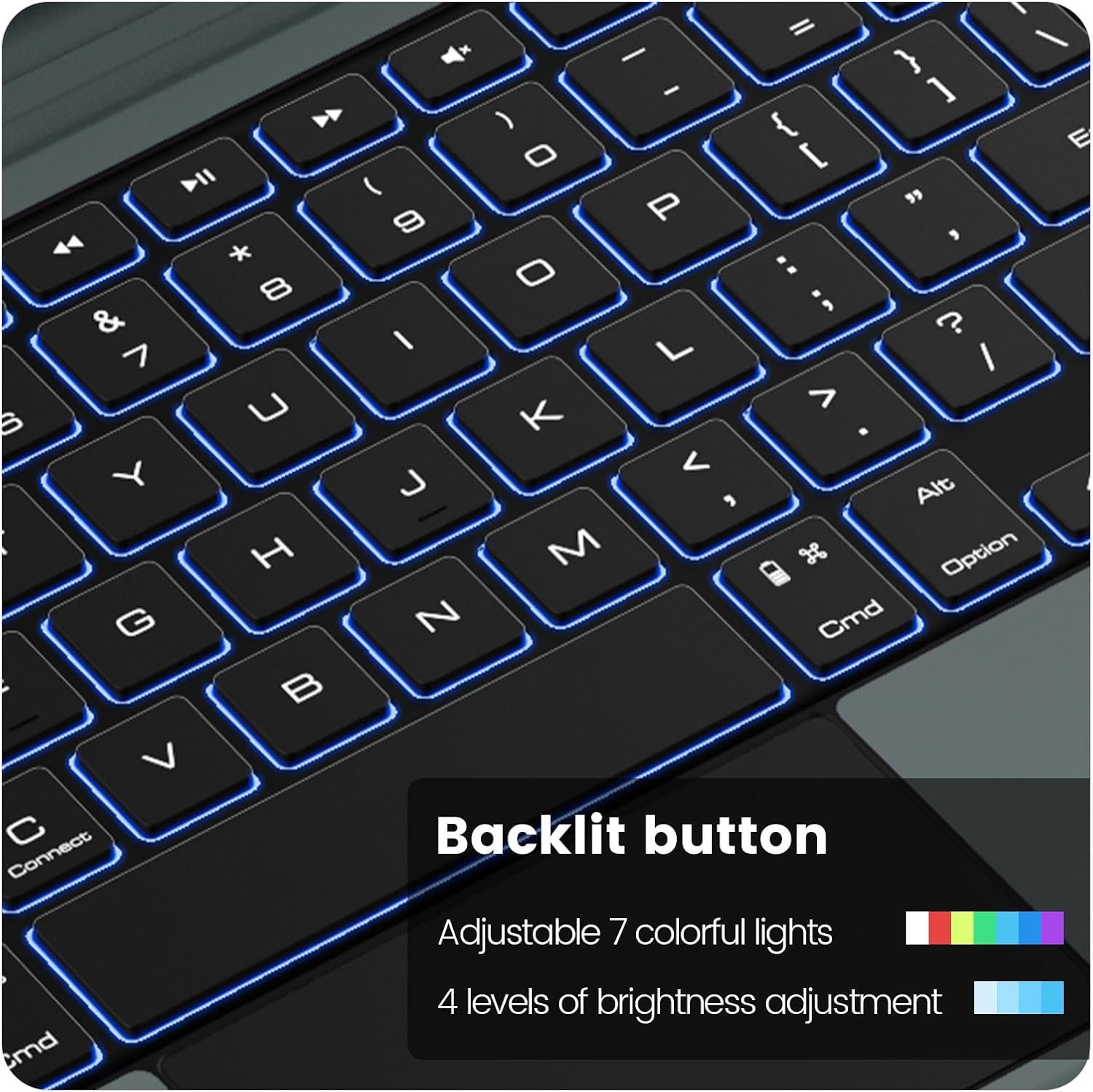 Bao Da Kèm Bàn Phím cho iPad Air 11 inch &amp; iPad Air 13 inch M2 M3 2025/2024 Nillkin Bumper Link Combo Case Keyboard - Hàng Chính Hãng