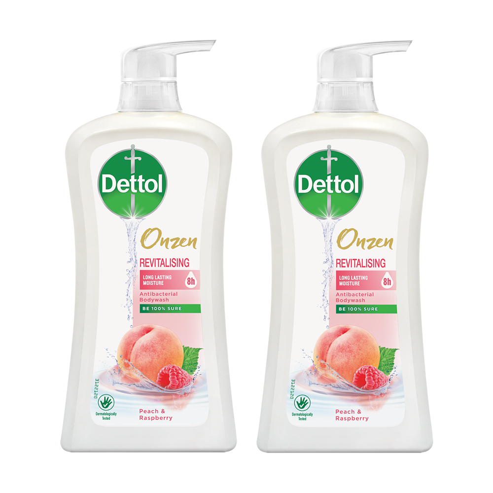 COMBO 2 CHAI SỮA TẮM  DETTOL ONZEN DƯỠNG DA ĐÀO &amp; PHÚC BỒN TỬ (950G/CHAI)