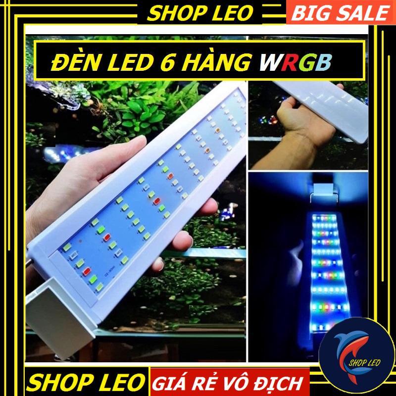 Đèn led WRGB 6 hàng led - đèn cho bể thủy sinh - hồ cá cảnh - phụ kiện thủy sinh - shopleo
