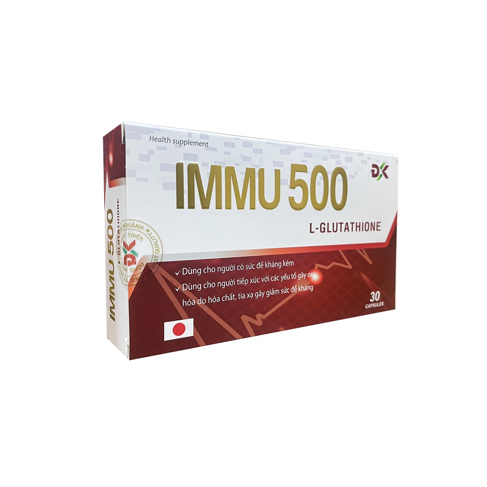 Viên Uống Giúp Làm Trắng Da Đẹp Da Ngăn Ngừa Lão Hóa IMMU 500
