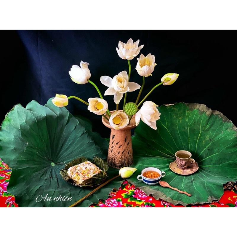 Lọ hoa gốm sứ Bát Tràng cao cấp miệng loe cao 28cm